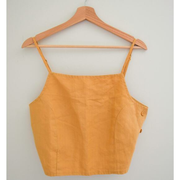 mate the label Tops - MATE the Label Sunny Issa Linen Crop Top Size Large